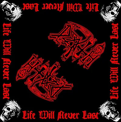 Produktbild von Death - "Life Will Never Last" Bandana for Men/Ladies Uni RO4158 (One Size) (Black/Red)