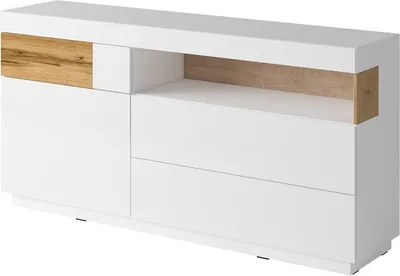 Produktbild von Meublorama HA-SILKE-247JGY47*2C/69KG, 1 Tür(en), Weiß, Mitteldichte Faserplatte (MDF), 3 Schublade(n), 2 Jahr(e), 400 mm