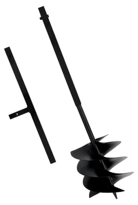 Produktbild von Erdbohrer mit Griff 250 mm aus Stahl in Schwarz