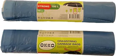 Productafbeelding van OKKO STR blauwe vuilniszakken, 100 liter, 10 stuks