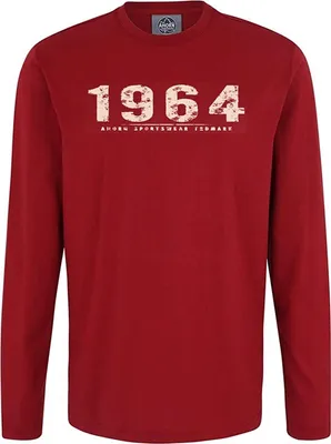 Produktbild von Übergrößen Longshirt Vintage Number beige AHORN SPORTSWEAR Dark Red 6XL