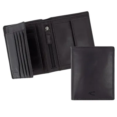 Produktbild von camel active Herrenbörse Brieftasche Ledergeldbörse hochformat schwarz black como