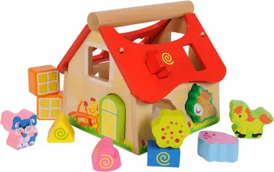 Immagine prodotto di Casetta in legno di Eichhorn - 15 pezzi - per bambini a partire da 1 anno di età