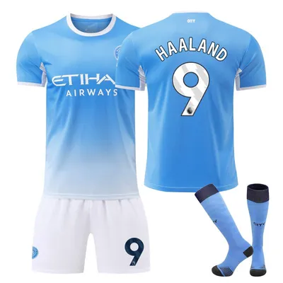 Produktbild von #9 HAALAND 26-27 Manchester City home game football jersey for Kids and Adults SIZE:26