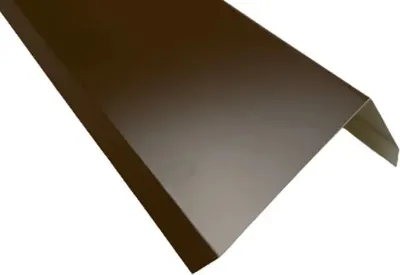 Produktbild von 1 m Ortgangblech Flachdach Zuschnitt 30 cm Winkel 90 ° Alu braun RAL8014 ( Skizze beachten )