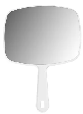 Produktbild von Ergonomische Kappersspiegel mit Rechteckspiegel und Vervormingsvrijer Handgriff für Kapsalons