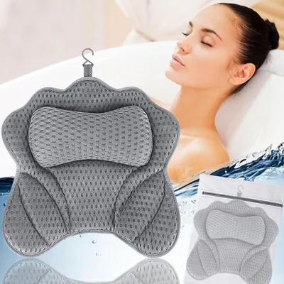 Image de Omgoods - Coussin de bain ergonomique avec 6 ventouses