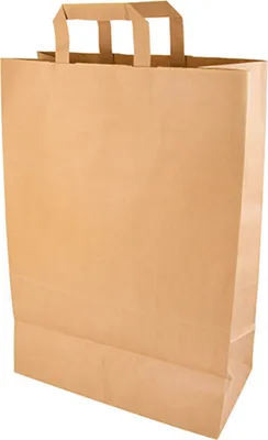 Produktbild von PAPSTAR 86453 PAPSTAR Papier-Tragetasche, 220 x 100 x 280 mm, braun