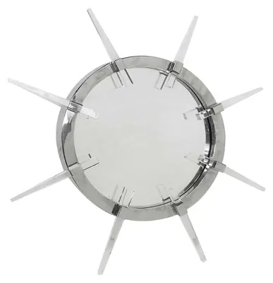 Produktbild von Casa Padrino Luxus Wandspiegel Silber Ø 67 cm - Sonnenspiegel mit Acrylstäben