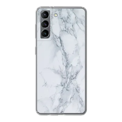 Produktbild von MuchoWow® Handyhülle Schutzhülle Hülle für Samsung Galaxy S21 Marmor - Muster - Gus - Weiß - Marmoroptik - Luxus Silikon Softcase Handy Hülle - Softcase