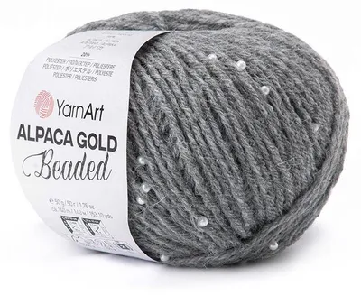 Produktbild von YarnArt Alpaca Gold Beaded Perlengarn 50g 140m Grau