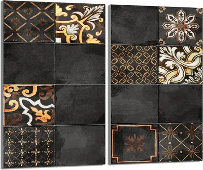 Immagine prodotto di Piastre copriforno 2 pezzi 30x52 Copriforno in Vetroceramica vetro, mosaico ardesia