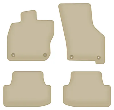 Immagine prodotto di Tappetini in velluto PREMIUM beige compatibili con Skoda Octavia IV E-Tec (2020-, berlina, station wagon, liftback) – con fissaggi – su misura