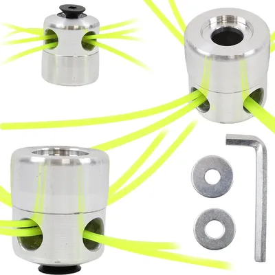 Produktbild von Spindelkopff für Motorsensen, Rasentrimmer. Aluminiumkopf mit Gewinde, passend für BRAST, FUXTEC, NAC, VICTUS