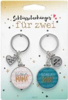 Produktbild von Schlüsselanhänger für zwei, "Weltbeste Mama - Weltbester Papa"
