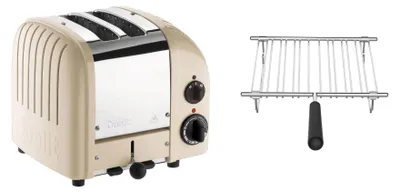 Produktbild von Dualit Toaster Paket 1, 2er Toaster mit Brötchenaufsatz Creme