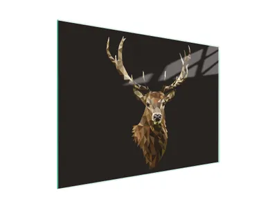 Immagine prodotto di Tagliere Piastra copriforno Tagliere multiglass 30x22 cm Cervo Nero