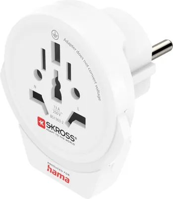 Produktbild von Reiseadapter "World to Europe USB", für 2- und 3-polige Geräte, 1x USB (00223475)