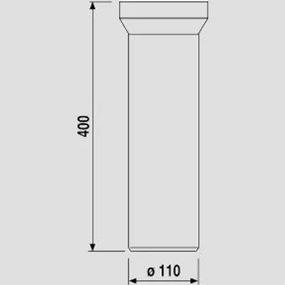 Produktbild von SANIT 58.203.01..0000 WC-Anschlussstutzen 400mm DN100