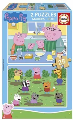 Immagine prodotto di Peppa Pig Holzpuzzle 2x25tlg.