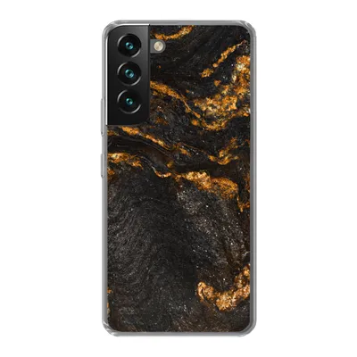 Produktbild von MuchoWow® Handyhülle Schutzhülle Hülle für Samsung Galaxy S22 Marmor - Limette - Schwarz - Gold - Marmoroptik - Luxus Silikon Softcase Handy Hülle - Mobiltelefonhülle