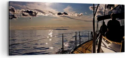 Produktbild von Bild auf Leinwand - Leinwandbild - Kroatien Yacht Segeln Segelboot - 100x40cm - Wand Bild - Wanddeko - Leinwanddruck - Bilder - Kunstdruck - Leinwand bilder - Wandkunst - AB100x40-0426