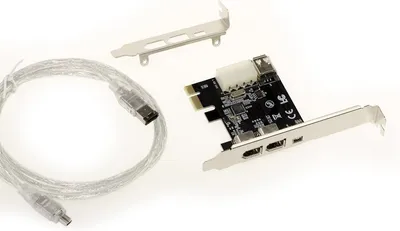 Productafbeelding van PCI Express Kaart - FireWire Poort - Apparaten Koppelen - 3 Poorten 400 MBps - 1x PCIe Slot - Zwart