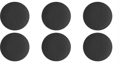 Produktbild von Villeroy & Boch Manufacture Rock 6er Set Brotteller 16 cm schwarz Porzellan