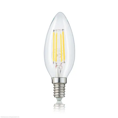 Produktbild von LED Birne Glühlampe Leuchtmittel C35 Lampe E27 Warmweiß 2700 K 4,5 W, klar 1 Stück