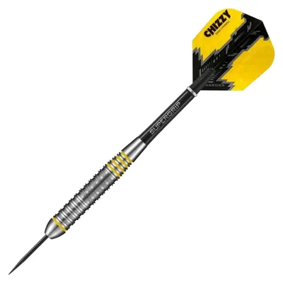Immagine prodotto di Harrows - Freccette "Chizzy Brass", punta in acciaio PP4160 (21 g) (nero/giallo)