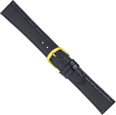 Produktbild von Ersatzband Uhrenarmband Leder Band schwarz 26563G, Stegbreite:16mm