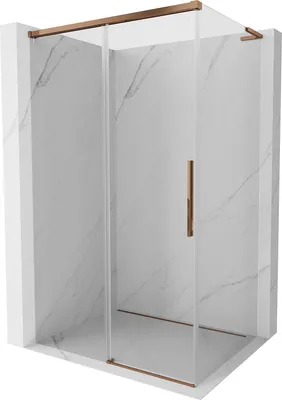 Produktbild von Mexen Rox L Duschkabine 90 x 70 cm, transparent, Roségold - 8C2L-090-070-60-00