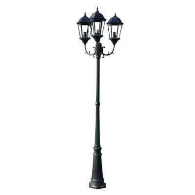 Immagine prodotto di vidaXL Lanterna da giardino a 3 fuochi 230 cm verde scuro/nero alluminio