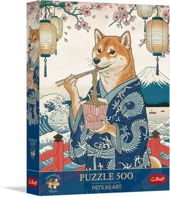 Zdjęcie produktu dla Puzzle 500 Makaronowa medytacja Shiby TREFL