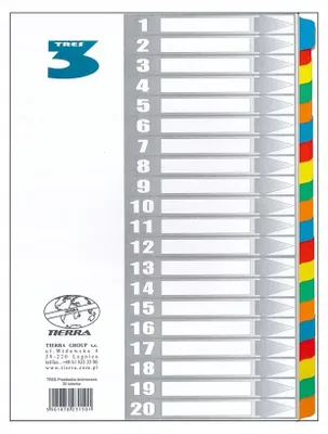Zdjęcie produktu dla Segregator laminowany A4, 20 kolorów