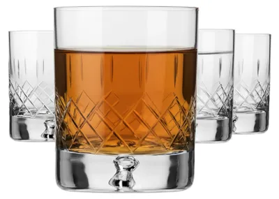 Zdjęcie produktu dla Zestaw 4 kieliszków do whisky KROSNO Saga Kristall, pojemność 250 ml, ręcznie szlifowane, elegancki design