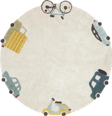 Produktbild von Lorena Canals Wheels Teppich | Babyzimmer Ideen