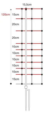 Produktbild von horizont Schafnetz horinetz high energy | 120 cm hoch | 50 m lang | Doppelspitze | elektrifizierbar