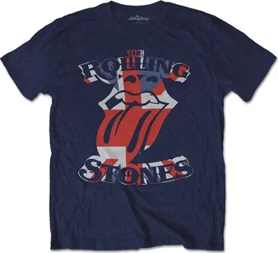 Produktbild von The Rolling Stones British Flag Tongue Navy Blue XL T-Shirt