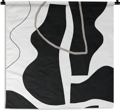 Produktbild von MuchoWow® Wandteppich Wandbehang Abstrakt - Minimalismus - Design 60x60 cm Tapisserie Dekoration Wandtuch - Dekorationen - Wand Decke