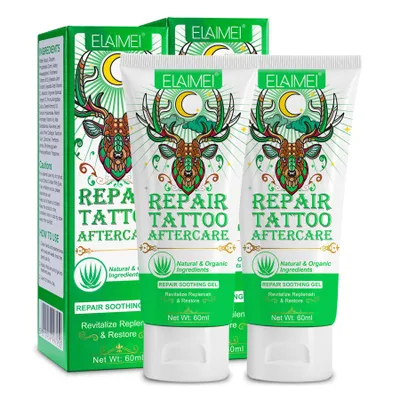 Produktbild von Tattoocreme Tattoopflege Pflegecreme Aftercare Tattoo Balm Gel Tägliche Pflege Creme 2x 60ml