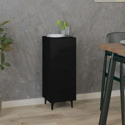 Produktbild von Schwarzes Sideboard aus Holzwerkstoff, 34,5 x 34 x 90 cm