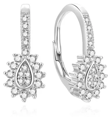 Image de Boucles d'oreilles en argent avec zircons AGUC2154L