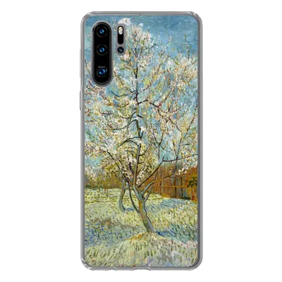 Produktbild von MuchoWow® Handyhülle Schutzhülle Hülle für Huawei P30 Pro Blühender Pfirsichbaum - Vincent van Gogh Silikon Softcase Handy Hülle - Schutzdeckel