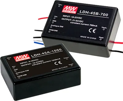 Produktbild von MEANWELL LDH-45A-350WDA, DC DC-LED-Treiber, 9-18V:350mA Litze DALI