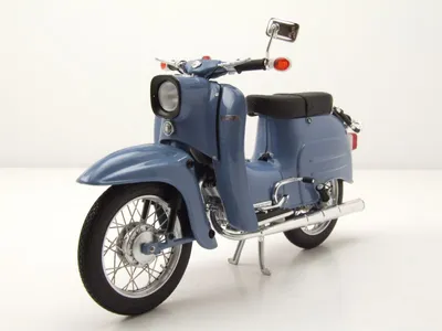 Produktbild von Simson Schwalbe KR51/1 mittelblau Modellmotorrad 1:10 Schuco