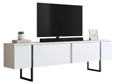 Produktbild von Abishia - TV-Möbel, 180x30x50h cm Weiß, ein Regal