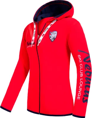Produktbild von Nebulus Sweatjacke CLUBLOUNGE Damen, Jacke, praktische Kapuzenjacke, P6387 - Damen, rot, S/36