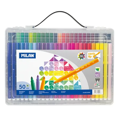 Zdjęcie produktu dla Zestaw 50 Flamastrów W Plastikowej Waliz