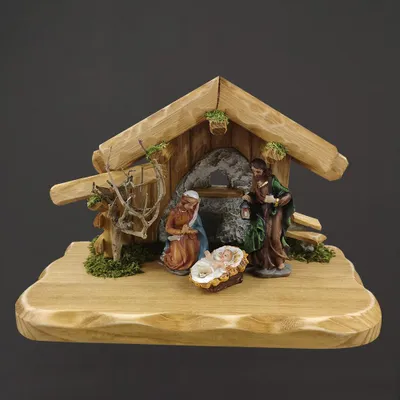 Produktbild von Holzkrippe mit Figuren 23 cm, tschechisches Produkt